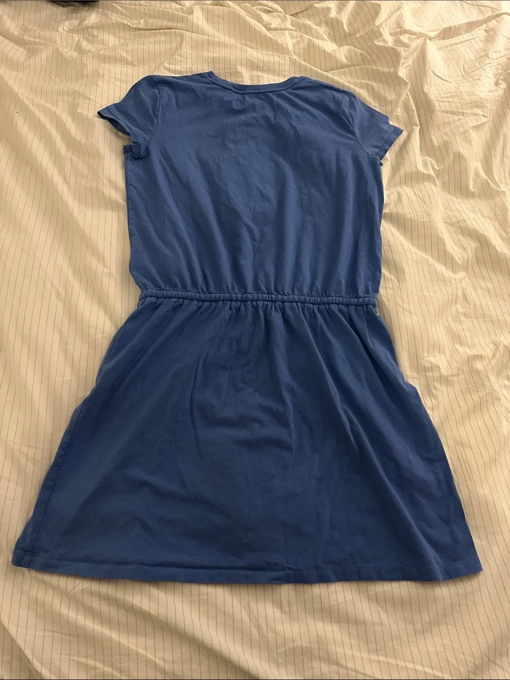 Ralph Lauren Blue Polo Bear Drawstring Waist Cotton Dress - XL